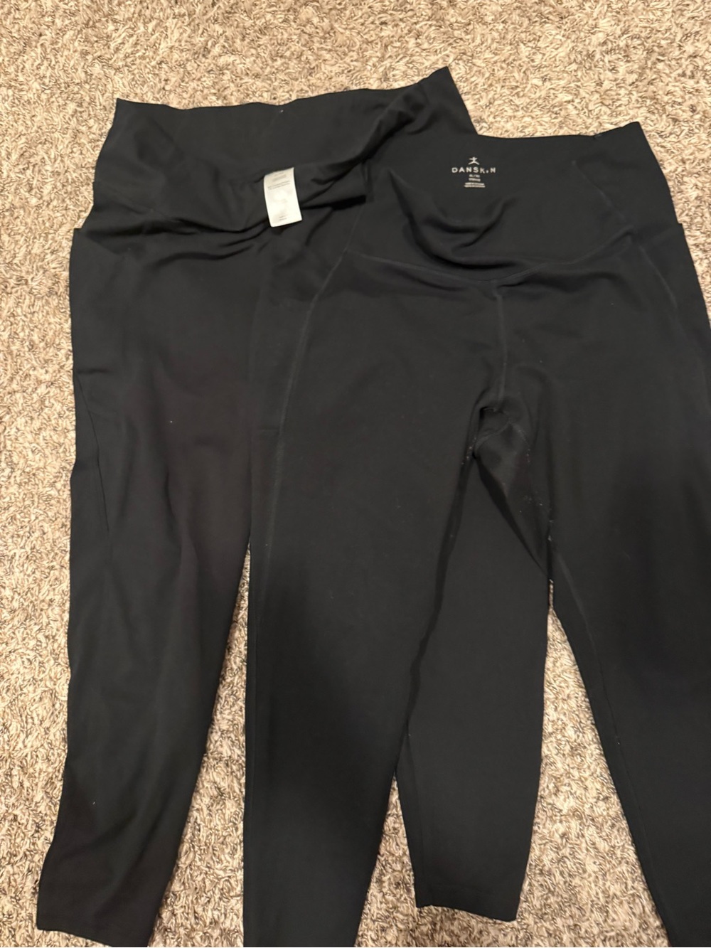 Danskin XL Black High-Waist Active Leggings Duo